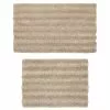 Cannon Cotton Striped Reversible Soft-Touch Bath Rug 2 Piece Set