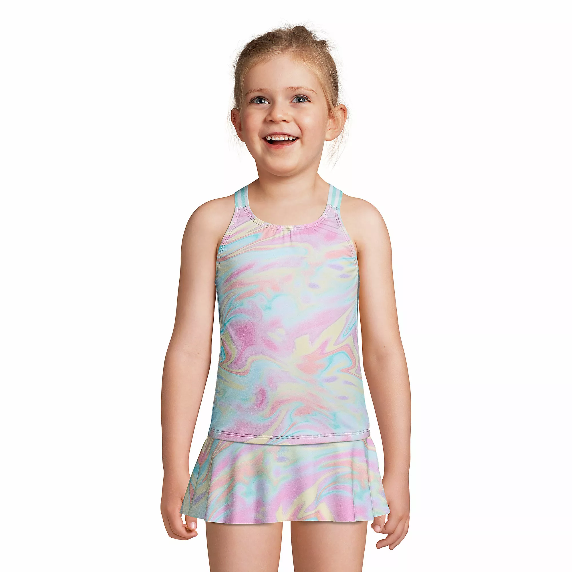 Lands' End Girls Sport Tankini Swimsuit Top - Image 2