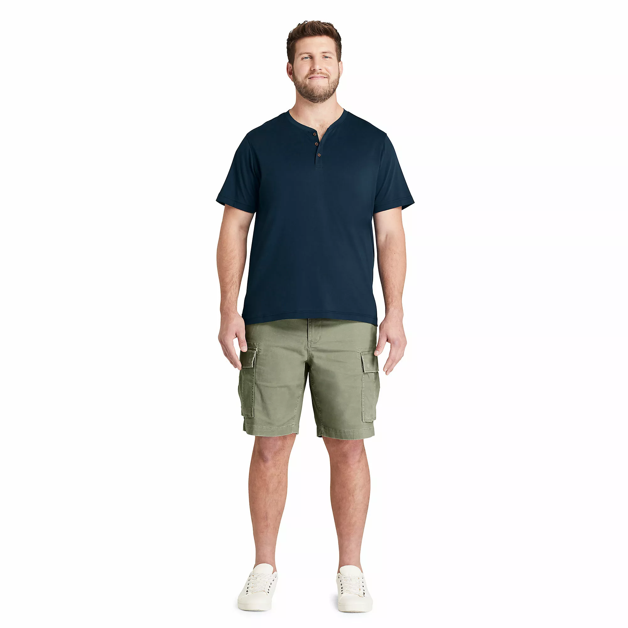 Lands' End Men's Big And Tall Short Sleeve Supima Jersey Henley - Image 4