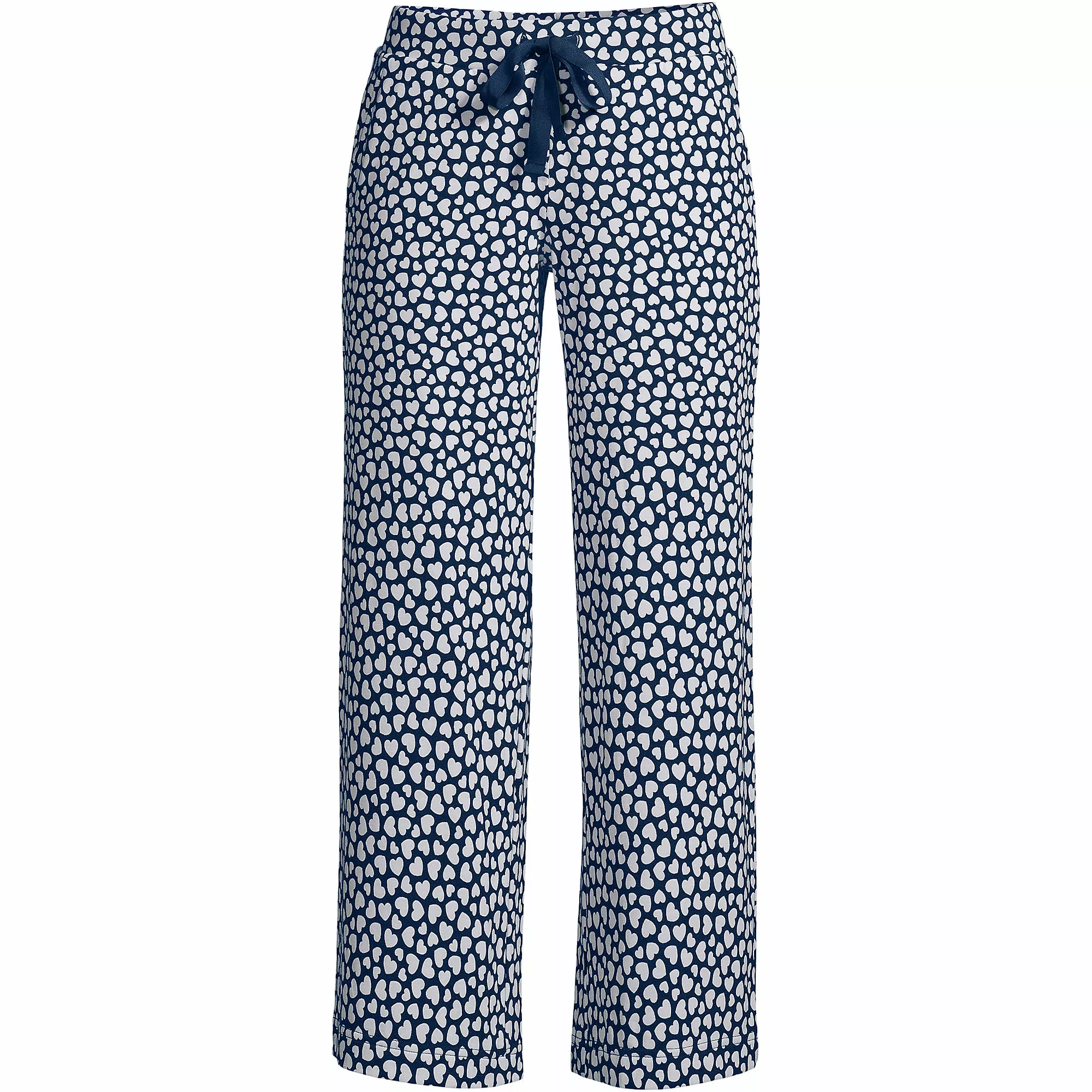 Lands' End Women's Lounge Mid Rise Wide Leg Crop Pajama Pants - Image 5