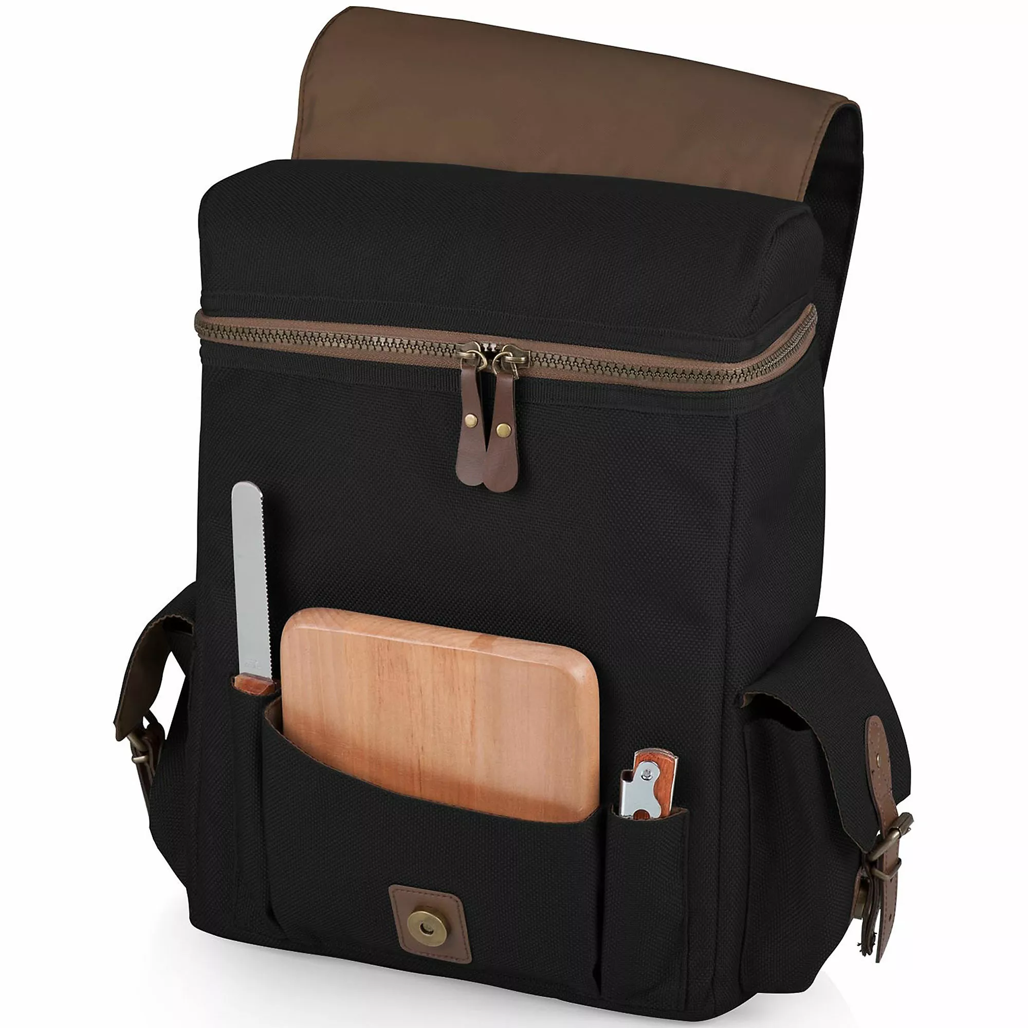 Picnic Time Moreno 3 Bottle Insulated Wine And Cheese Picnic Tote Set