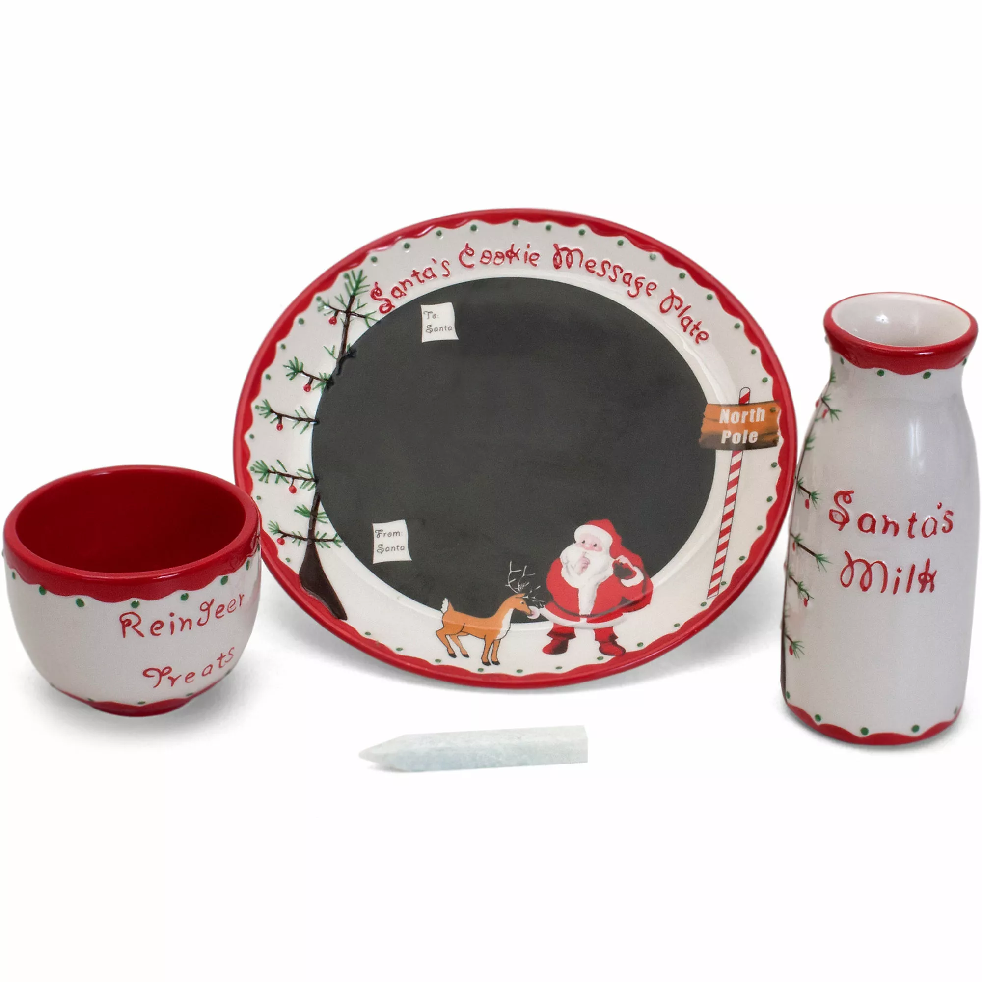 Child To Cherish Christmas Santa Cookie Plate Set - Image 2