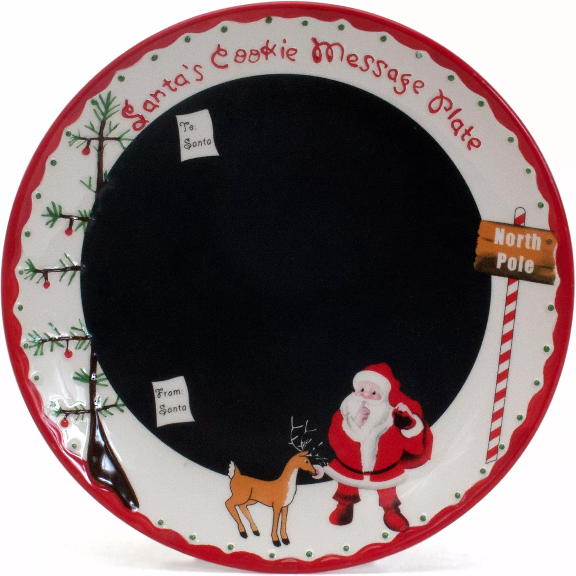 Child To Cherish Christmas Santa Cookie Plate Set - Image 4