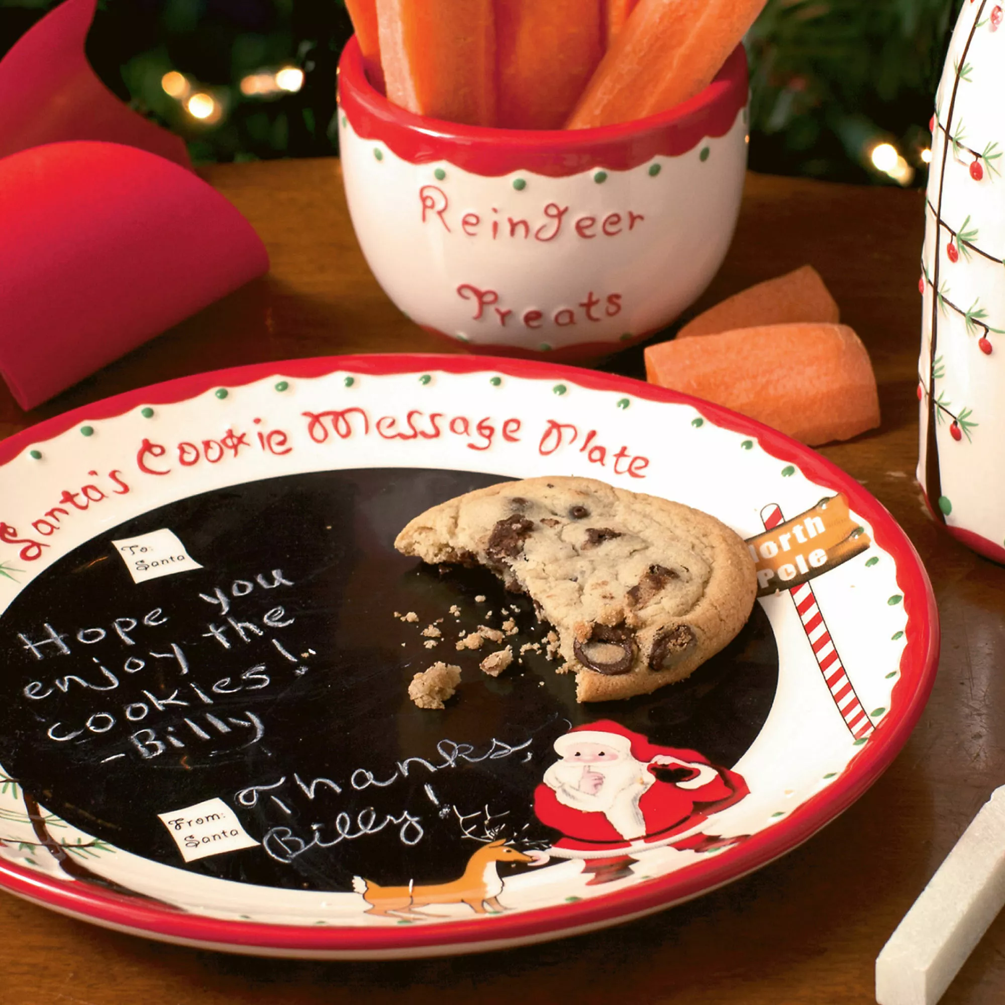 Child To Cherish Christmas Santa Cookie Plate Set - Image 7