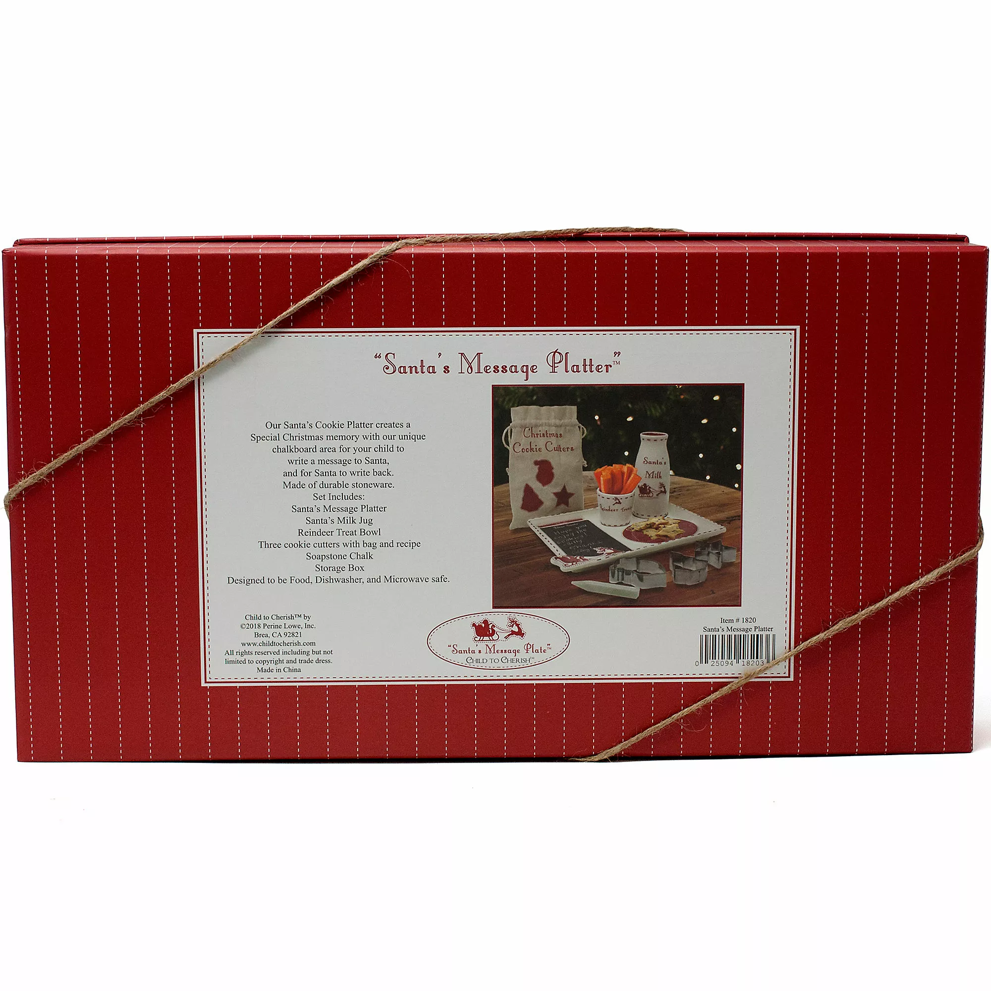 Child To Cherish Christmas Santa Cookie Platter With Cookie Cutters Set - Image 4