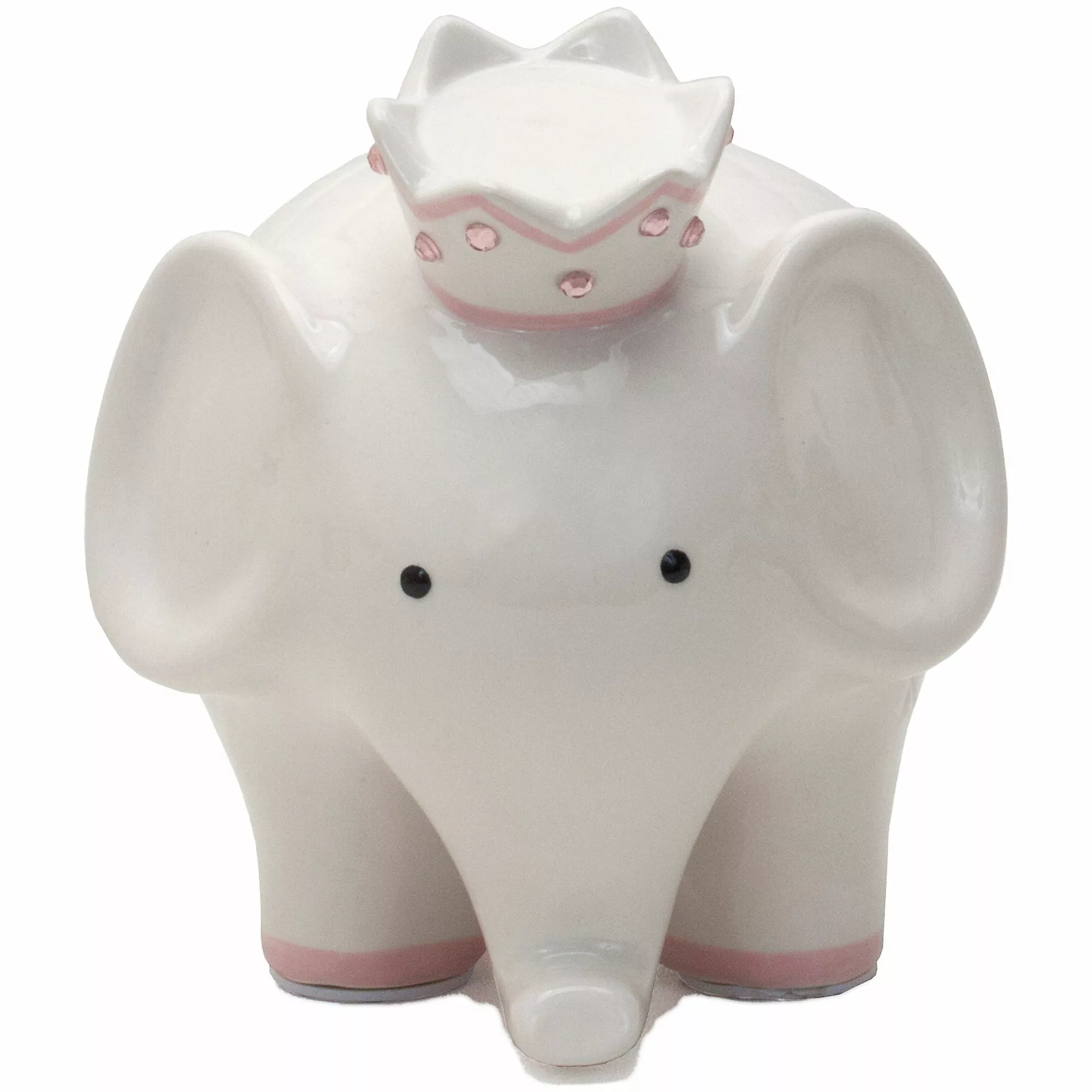 Child To Cherish Ceramic Elephant With Crown Piggy Bank - Image 2