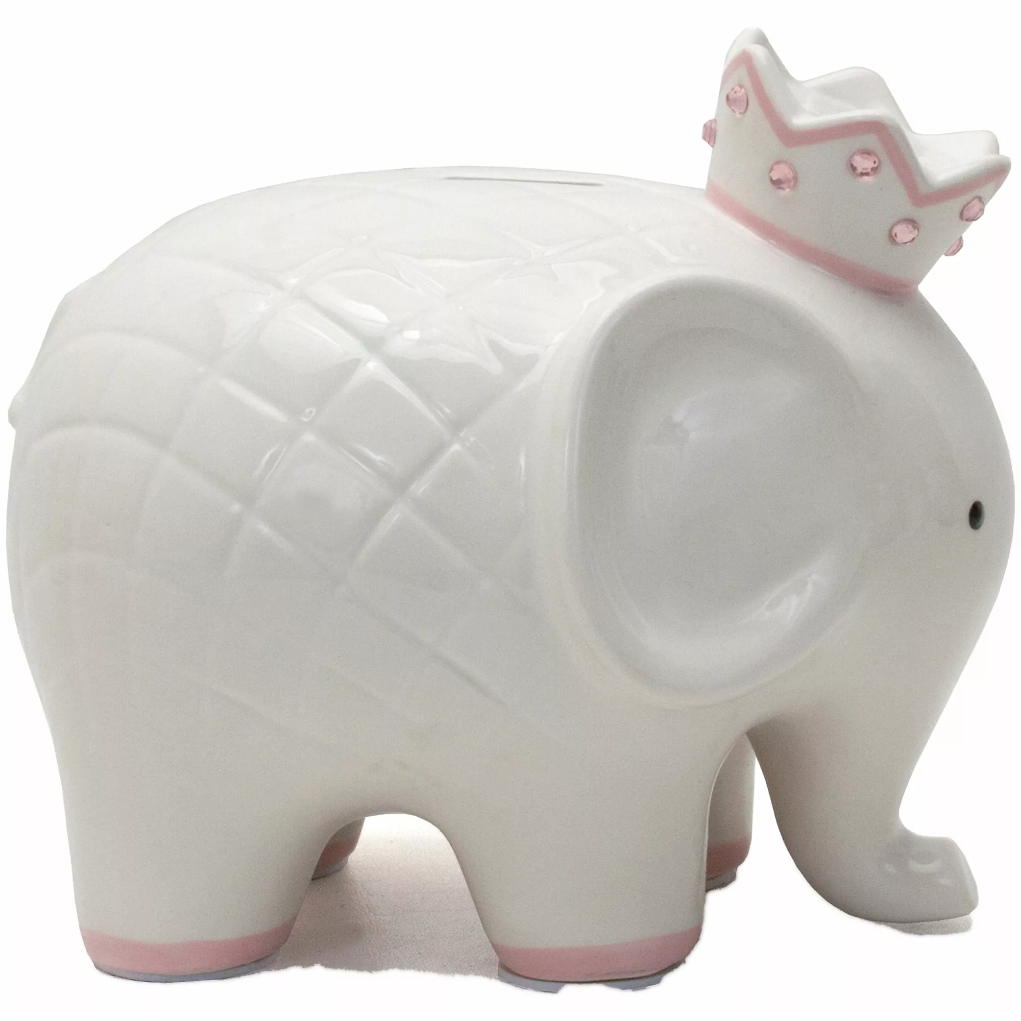 Child To Cherish Ceramic Elephant With Crown Piggy Bank - Image 3