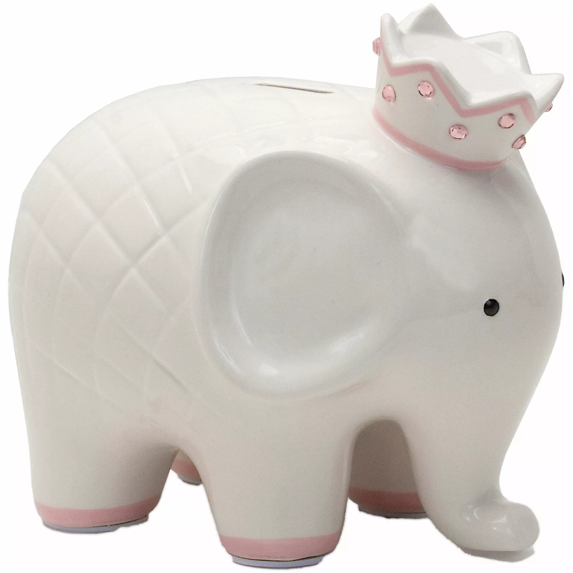 Child To Cherish Ceramic Elephant With Crown Piggy Bank
