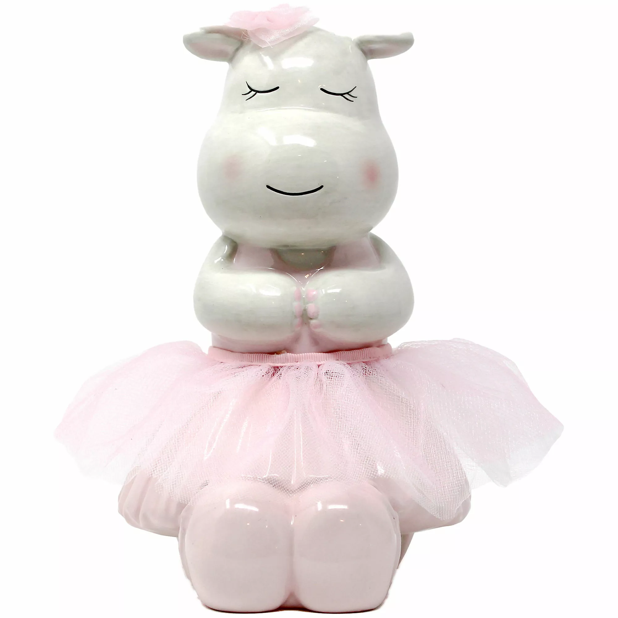 Child To Cherish Ceramic Rosy The Hippo Piggy Bank - Image 2