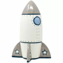 Child To Cherish Ceramic Roger Rocket Piggy Bank