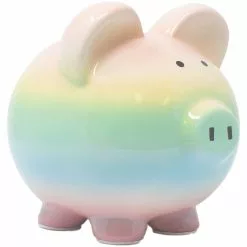 Child To Cherish Ceramic Rainbow Ombre Piggy Bank