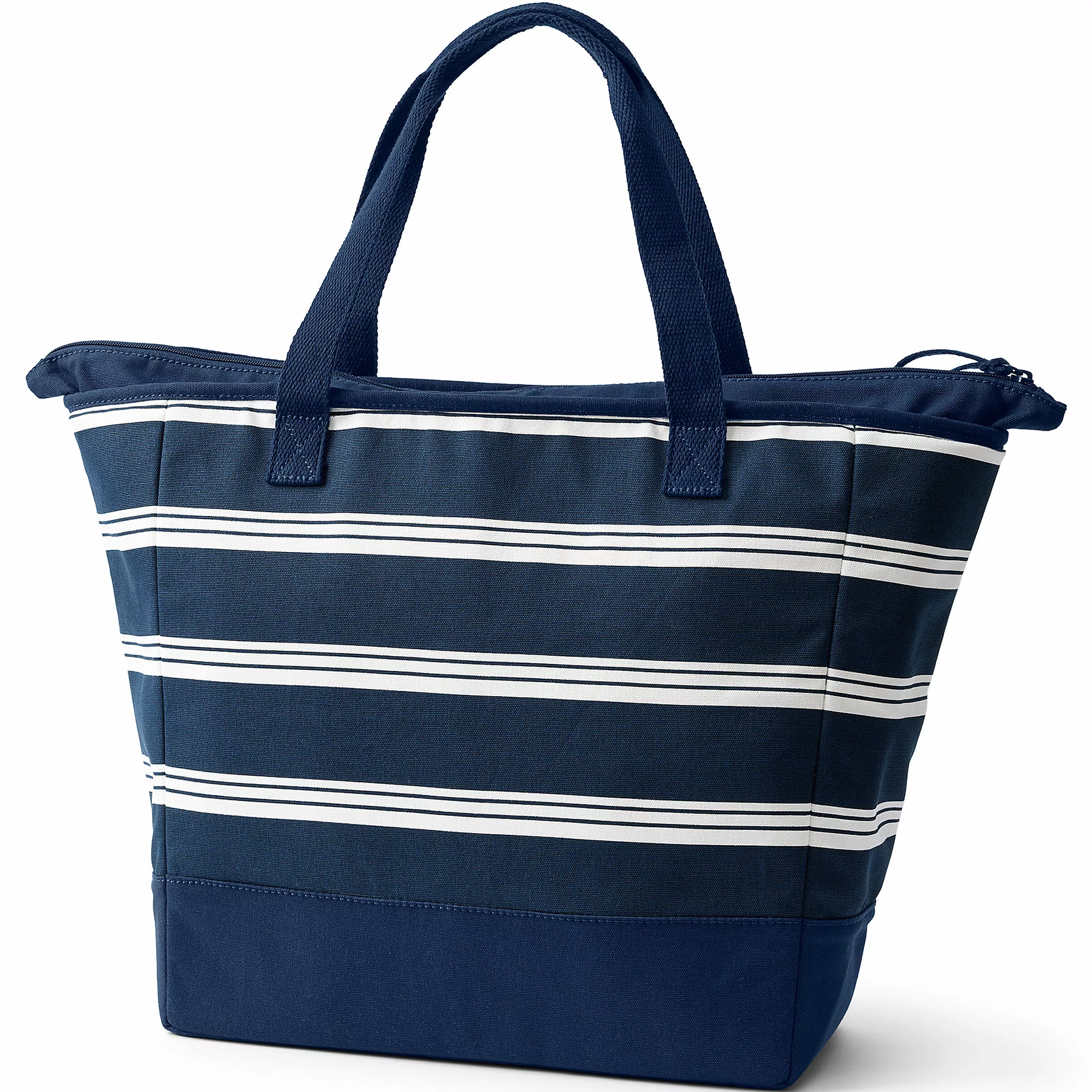 Lands' End Print Canvas Insulated Repreve Lining Zip Top Tote Bag - Image 3