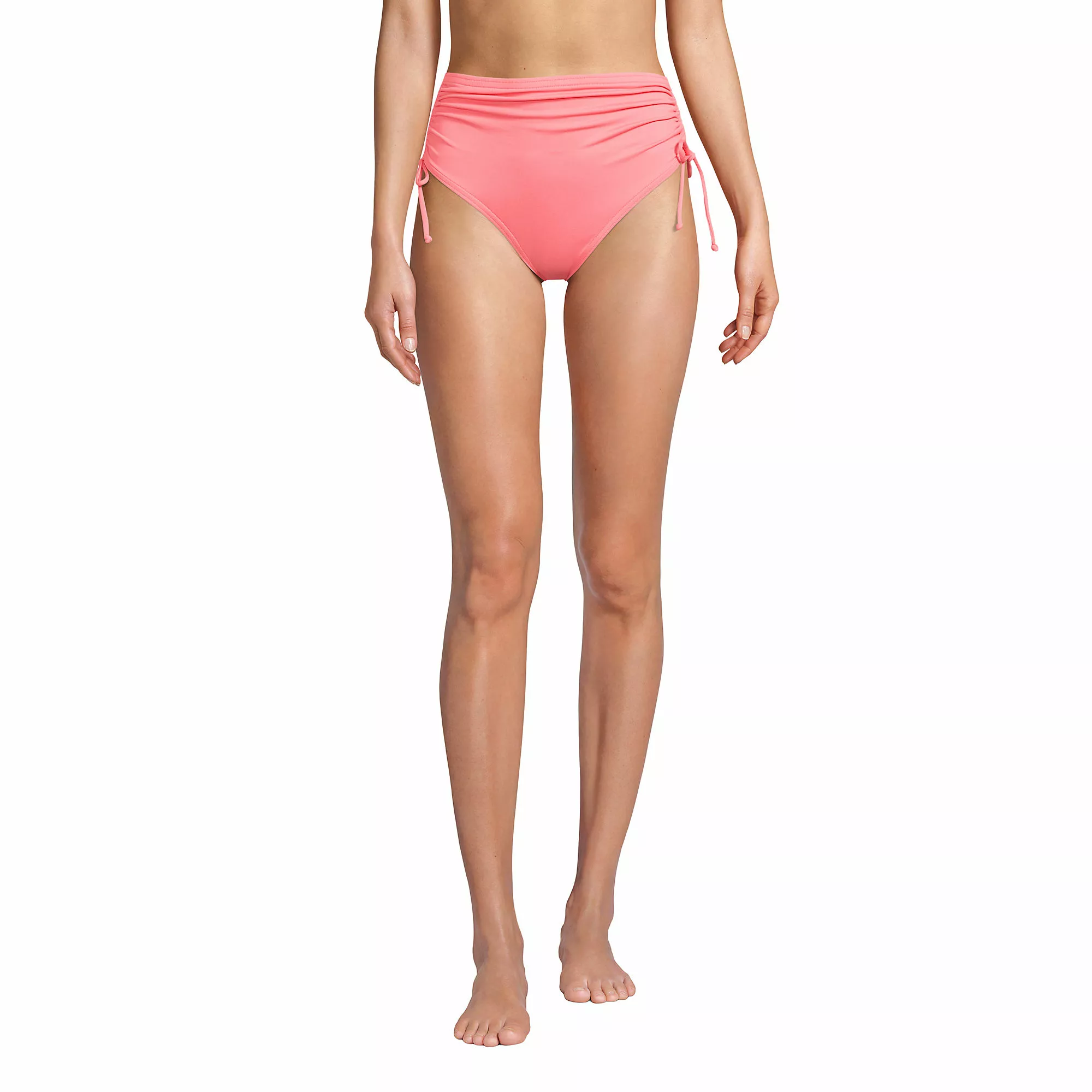 Lands' End Women's Chlorine Resistant Adjustable High Waisted Bikini Swim Bottoms - Image 7