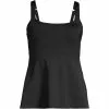 Lands' End Women's Flutter Scoop Neck Tankini Top Comfort Adjustable Straps