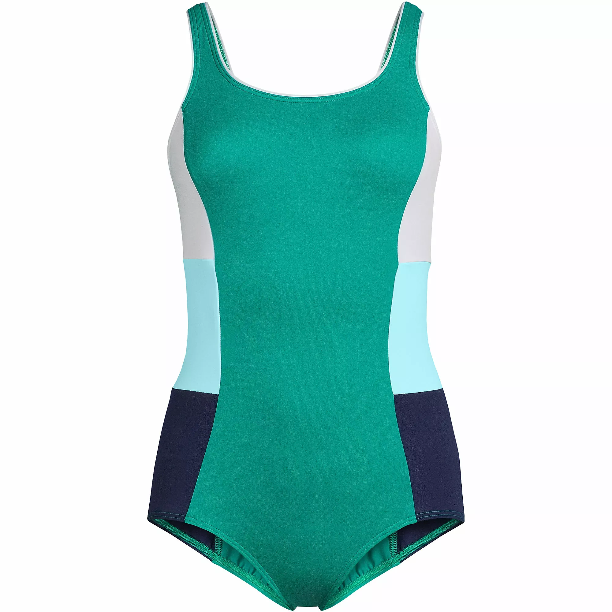 Lands' End Women's Plus Size Chlorine Resistant Scoop Neck Soft Cup Tugless Sporty One Piece Swimsuit - Image 2