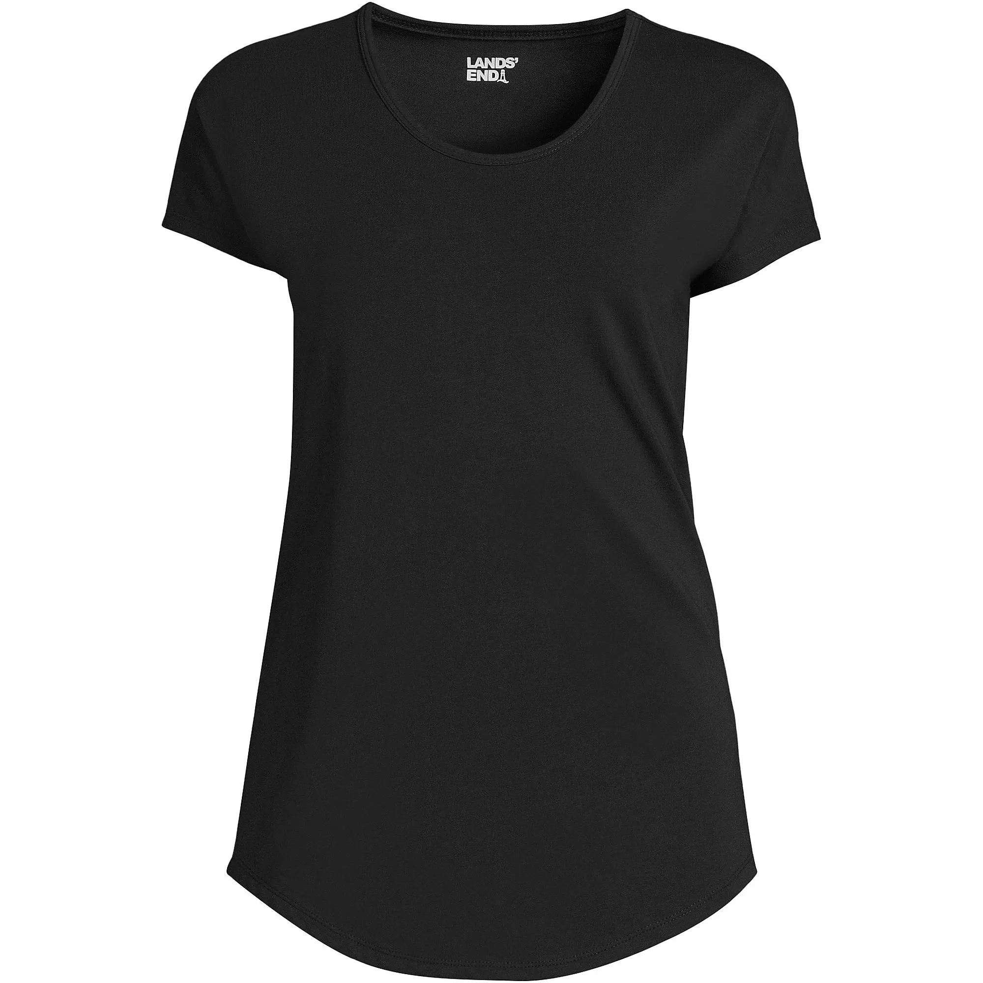 Lands' End Women's Plus Size Short Sleeve Lightweight Uneck Tshirt - Image 5