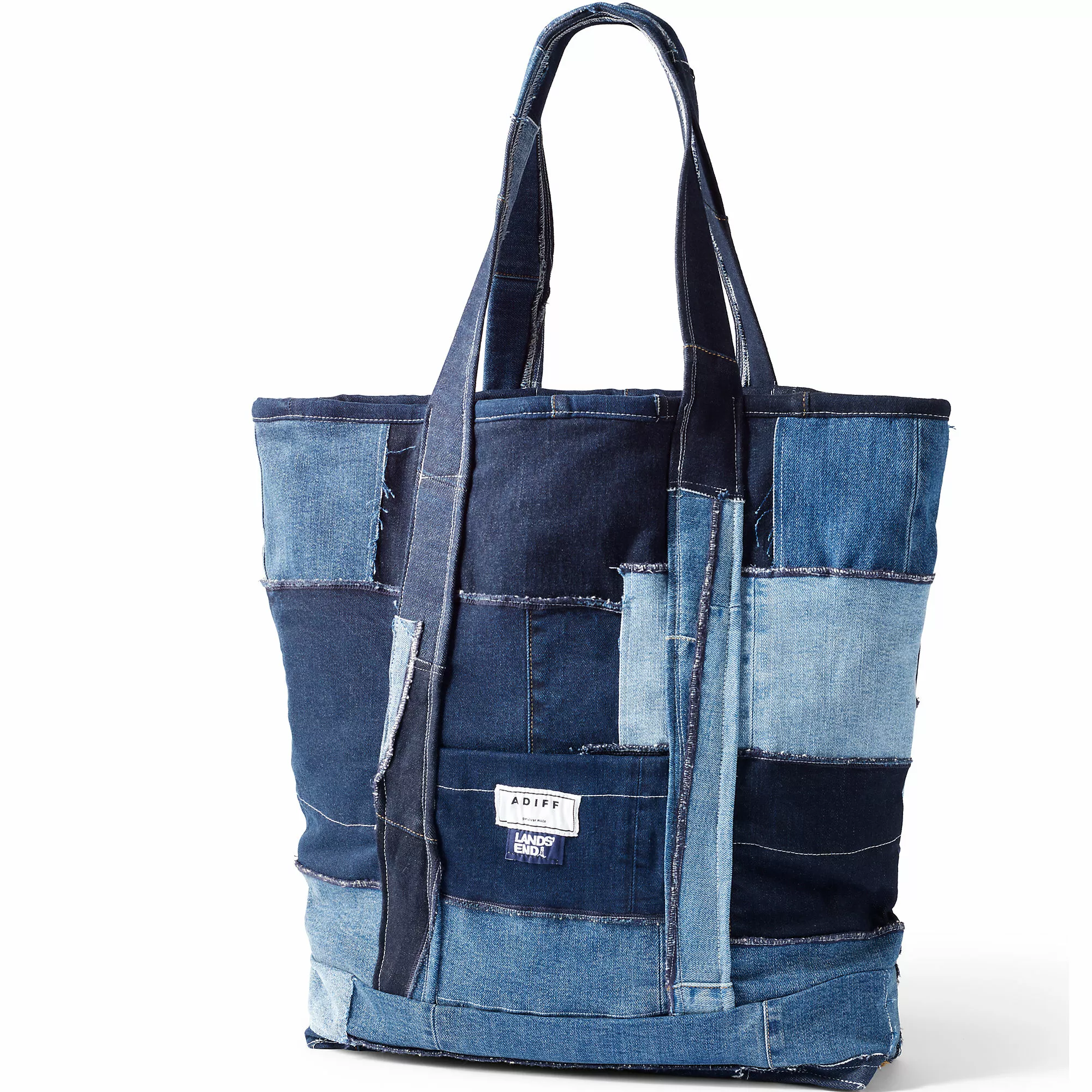 ADIFF X Lands' End Upcycled Denim Large Tote