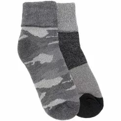 Muk Luks Men's 2 Pack Short Thermal Heat Retainer Socks