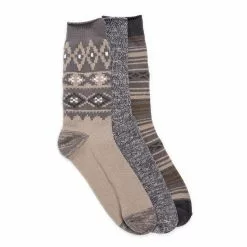 Muk Luks Men's 3 Pair Pack Microfiber Boot Socks