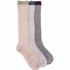 Muk Luks Women's 3 Pack Fluffy Slouch Socks