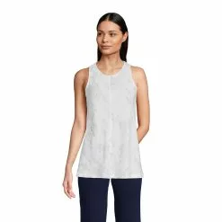 Lands' End Women's Linen Sleeveless Top