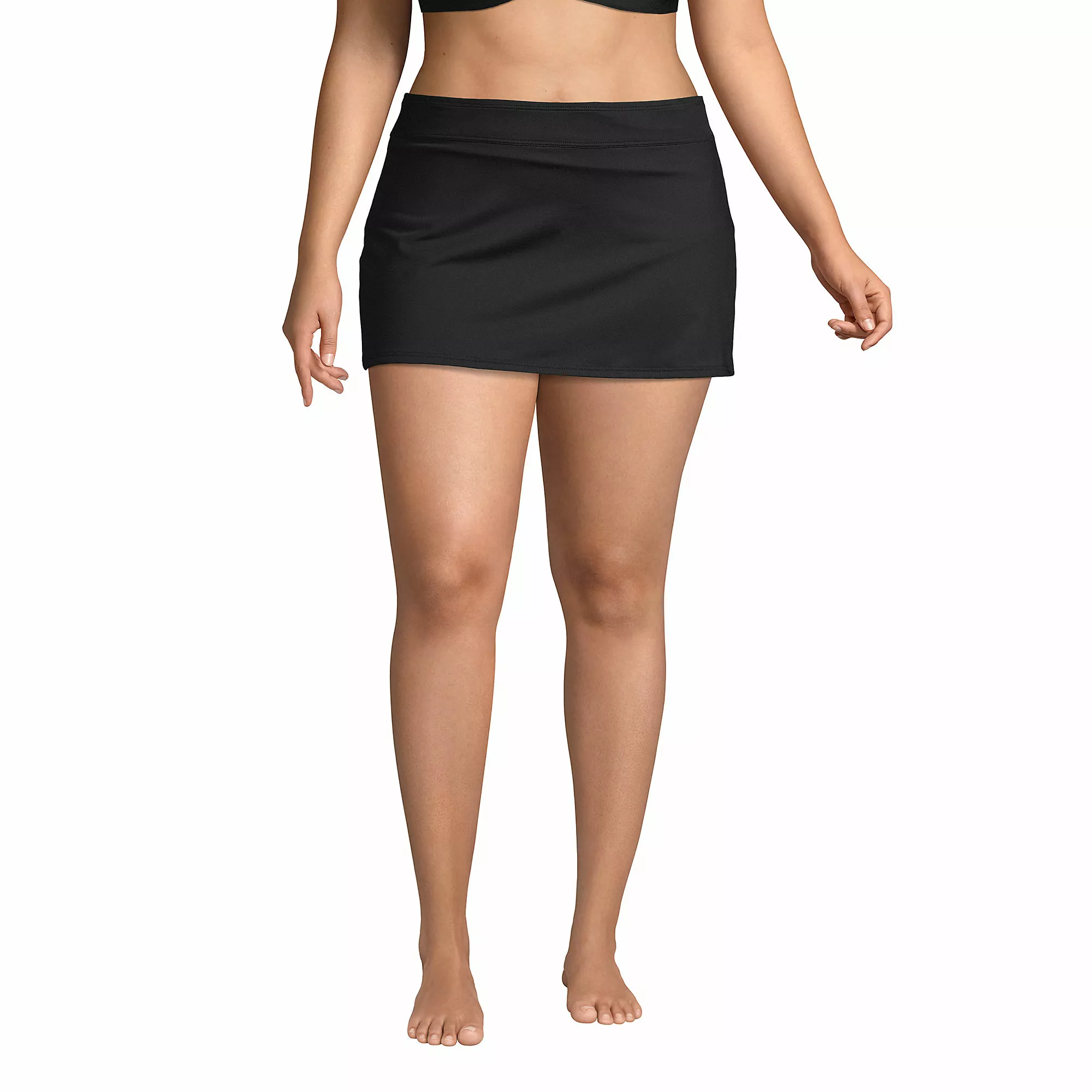 Lands' End Women's Plus Size Chlorine Resistant Mini Swim Skirt Swim Bottoms - Image 3