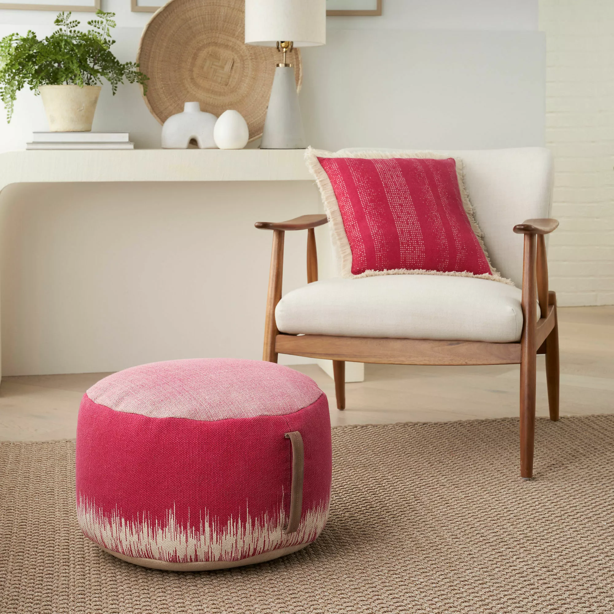 Mina Victory Lifestyles Boho Indoor Pouf - Image 3