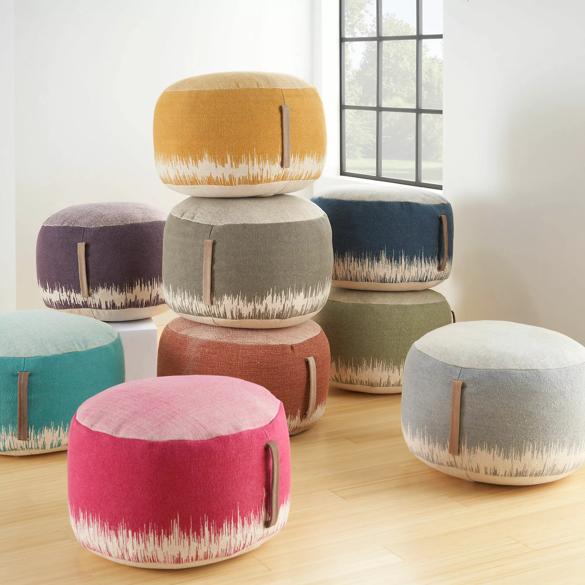 Mina Victory Lifestyles Boho Indoor Pouf - Image 4