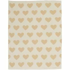 Mina Victory Plushlines Heart Throw Blanket
