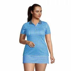 Draper James X Lands' End Women's Plus Size Short Sleeve Supima Polo Shirt
