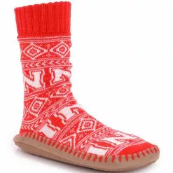 Muk Luks Unisex Game Day Nebraska Cornhuskers Non-Skid Slipper Socks