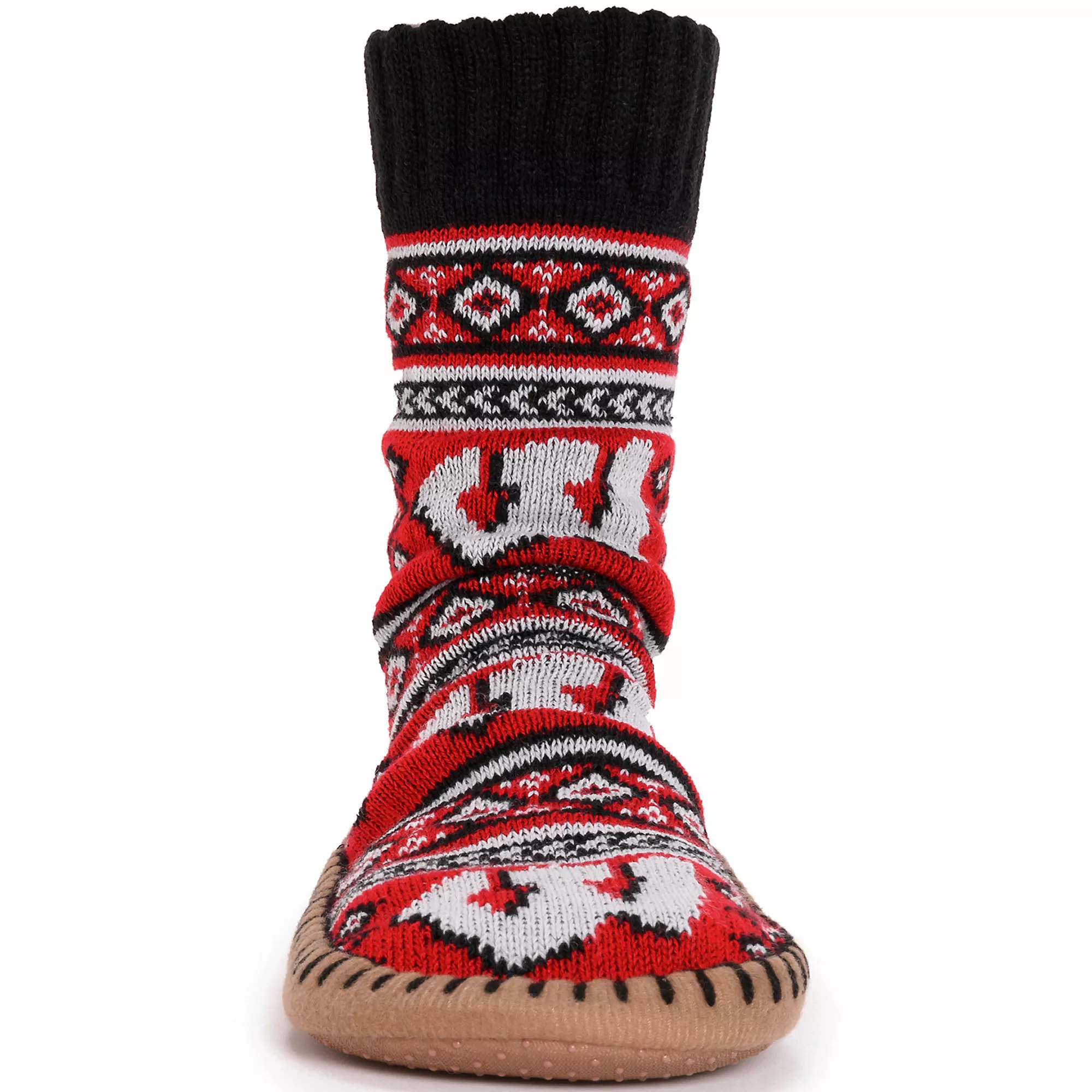 Muk Luks Unisex Game Day Wisconsin Badgers Non-Skid Slipper Socks - Image 4