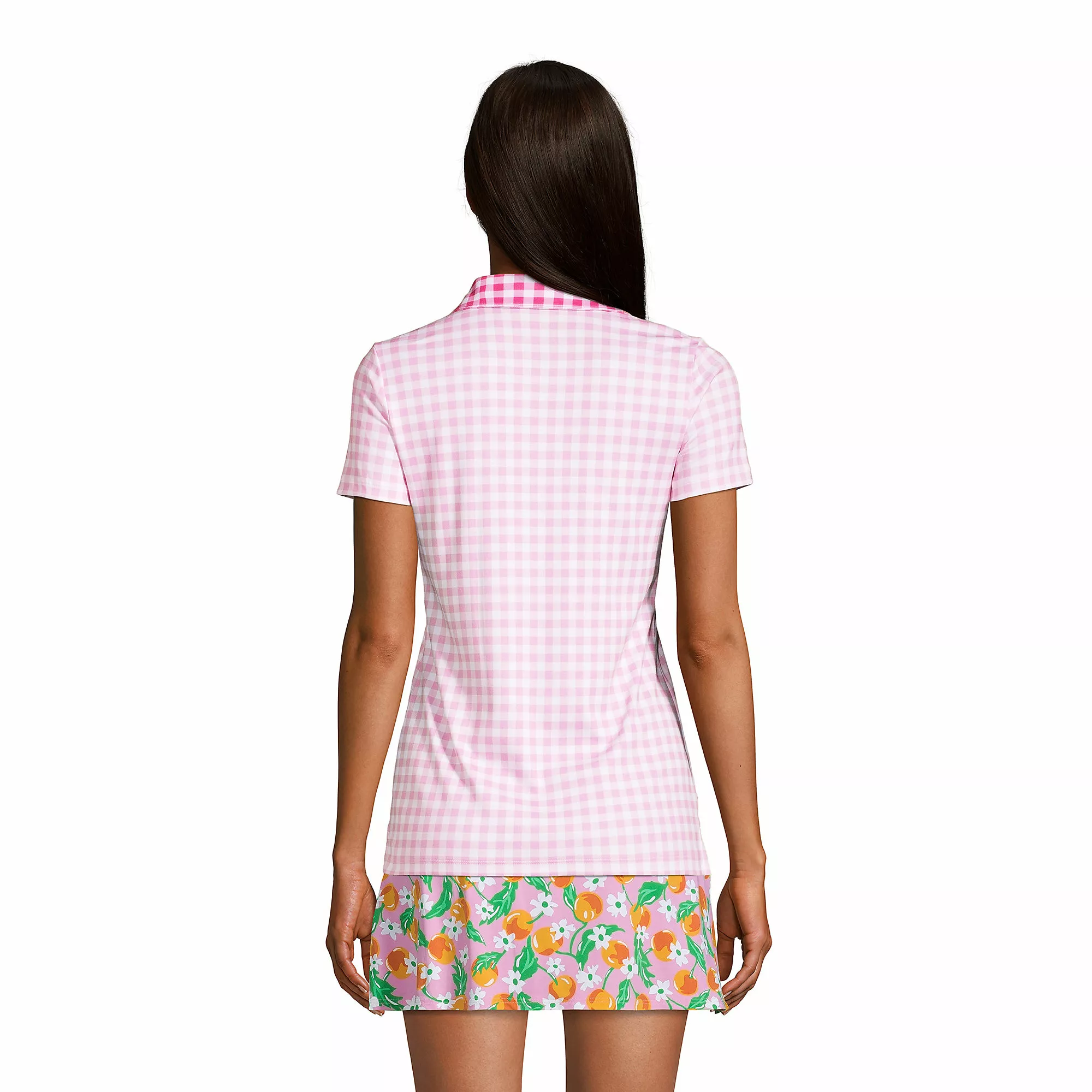 Draper James X Lands' End Women's Short Sleeve Supima Polo Shirt - Image 3