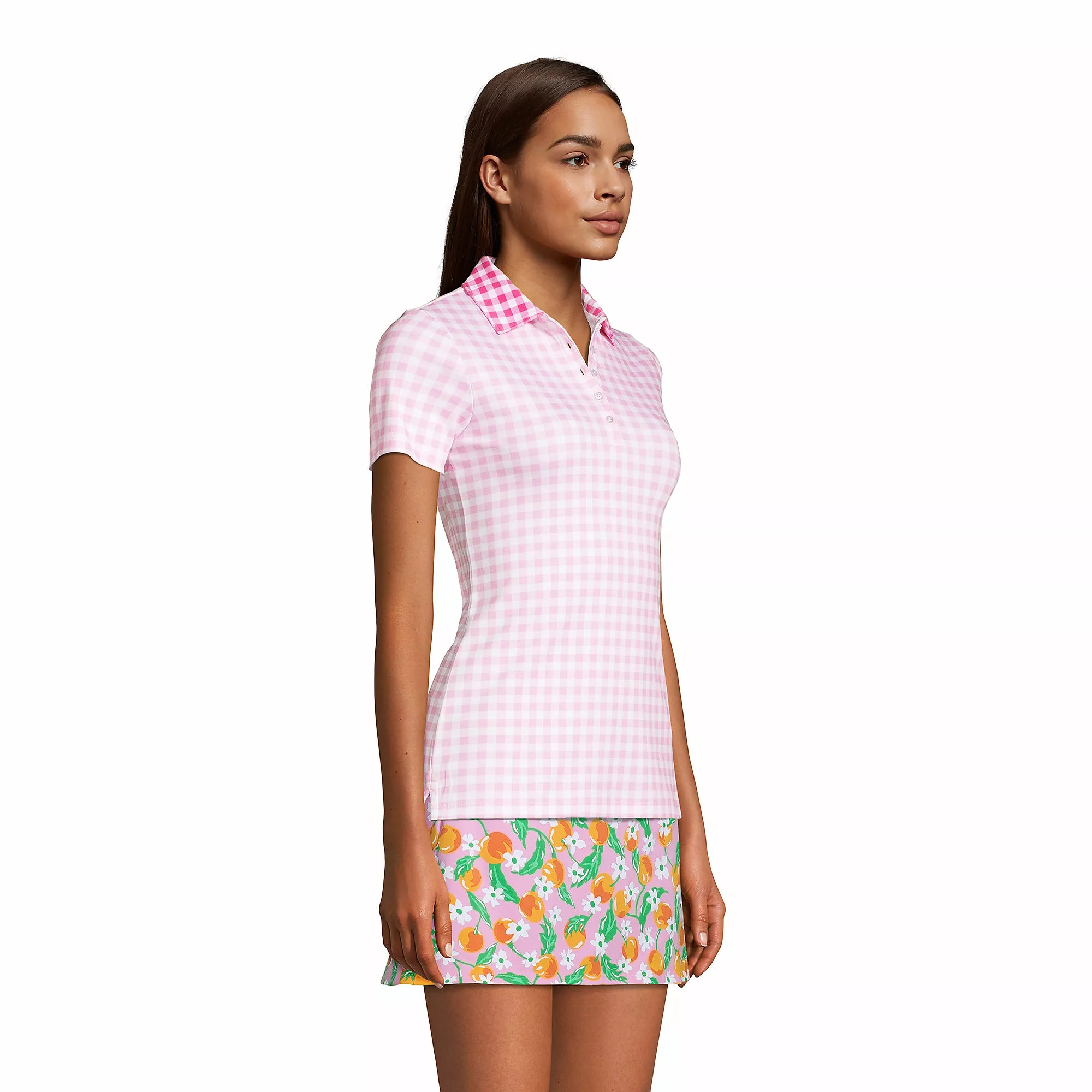 Draper James X Lands' End Women's Short Sleeve Supima Polo Shirt - Image 4