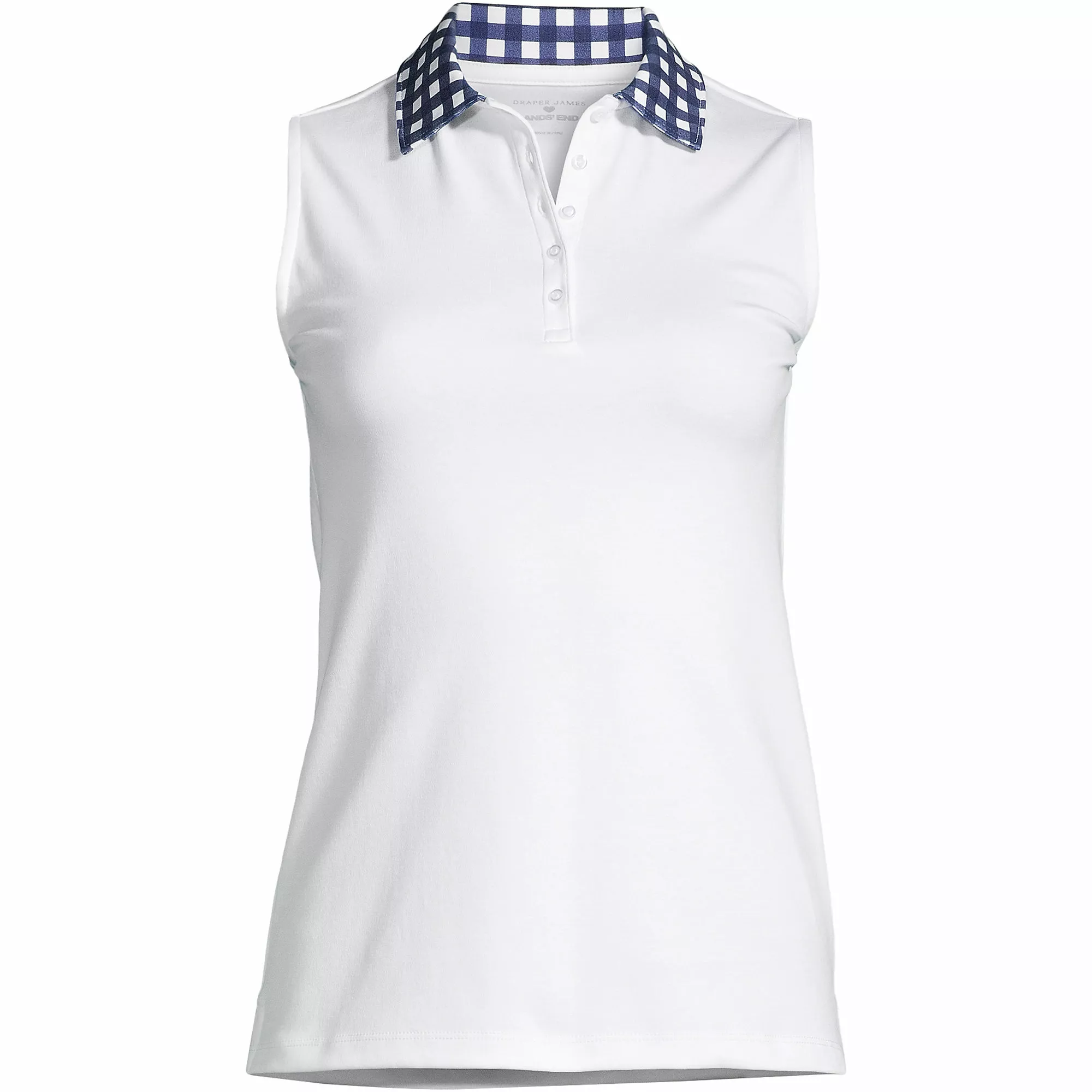 Draper James X Lands' End Women's Plus Size Sleeveless Supima Polo Shirt - Image 5