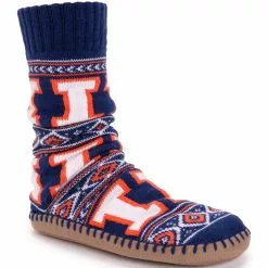 Muk Luks Unisex Game Day Illinois Fighting Illini Non-Skid Slipper Socks