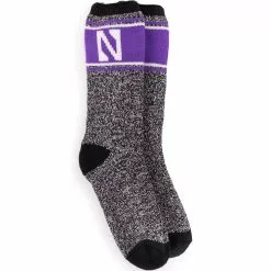 Muk Luks Unisex Game Day Northwestern Wildcats Heat Retainer Socks