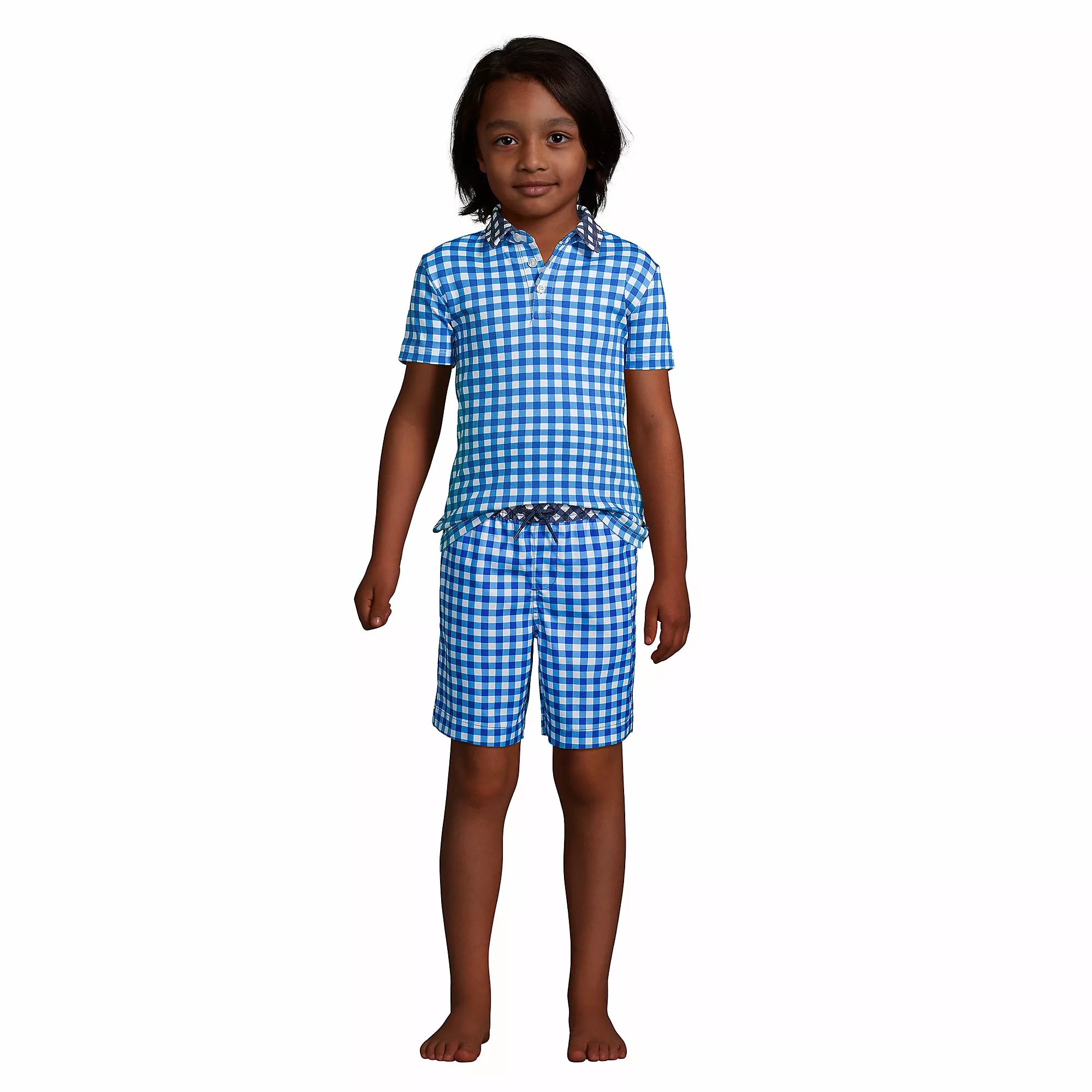 Draper James X Lands' End Boys Husky Swim Trunks - Image 5