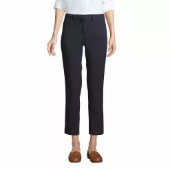 Lands' End Women's Regular Mid Rise Chino Crop Pants