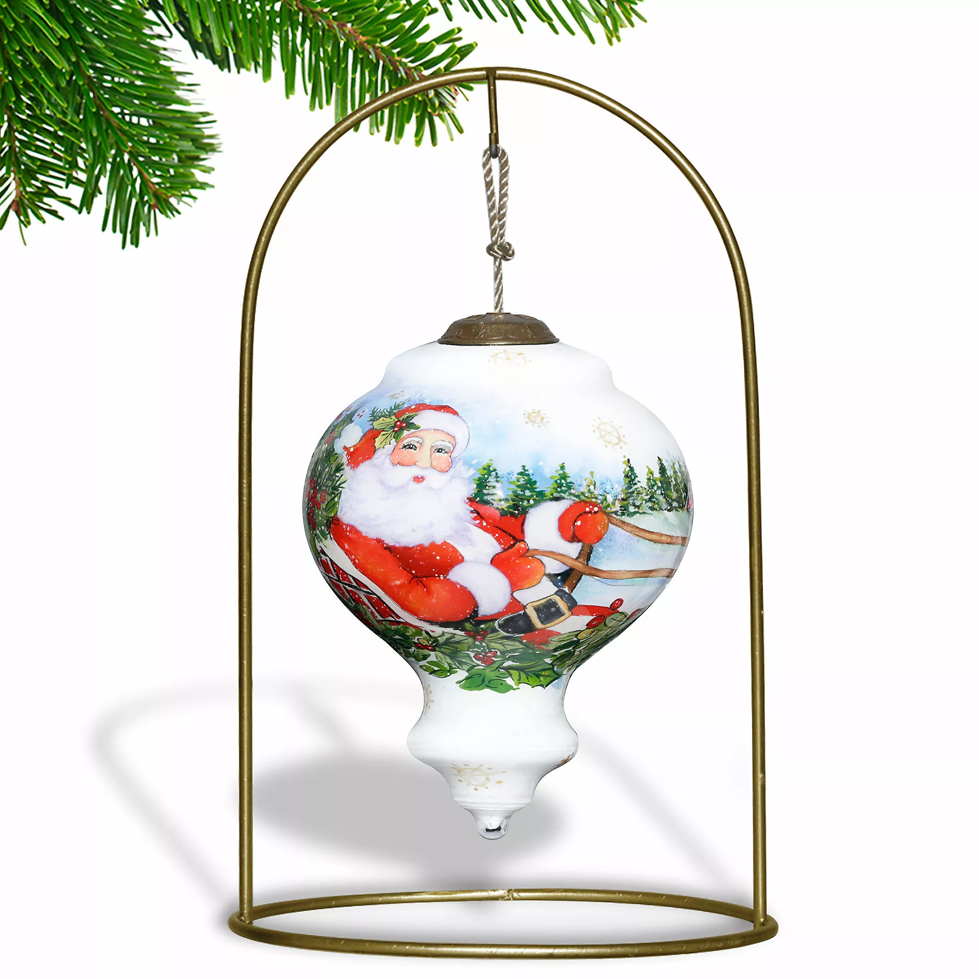 Inner Beauty Here Comes Santa Claus Christmas Ornament - Image 3