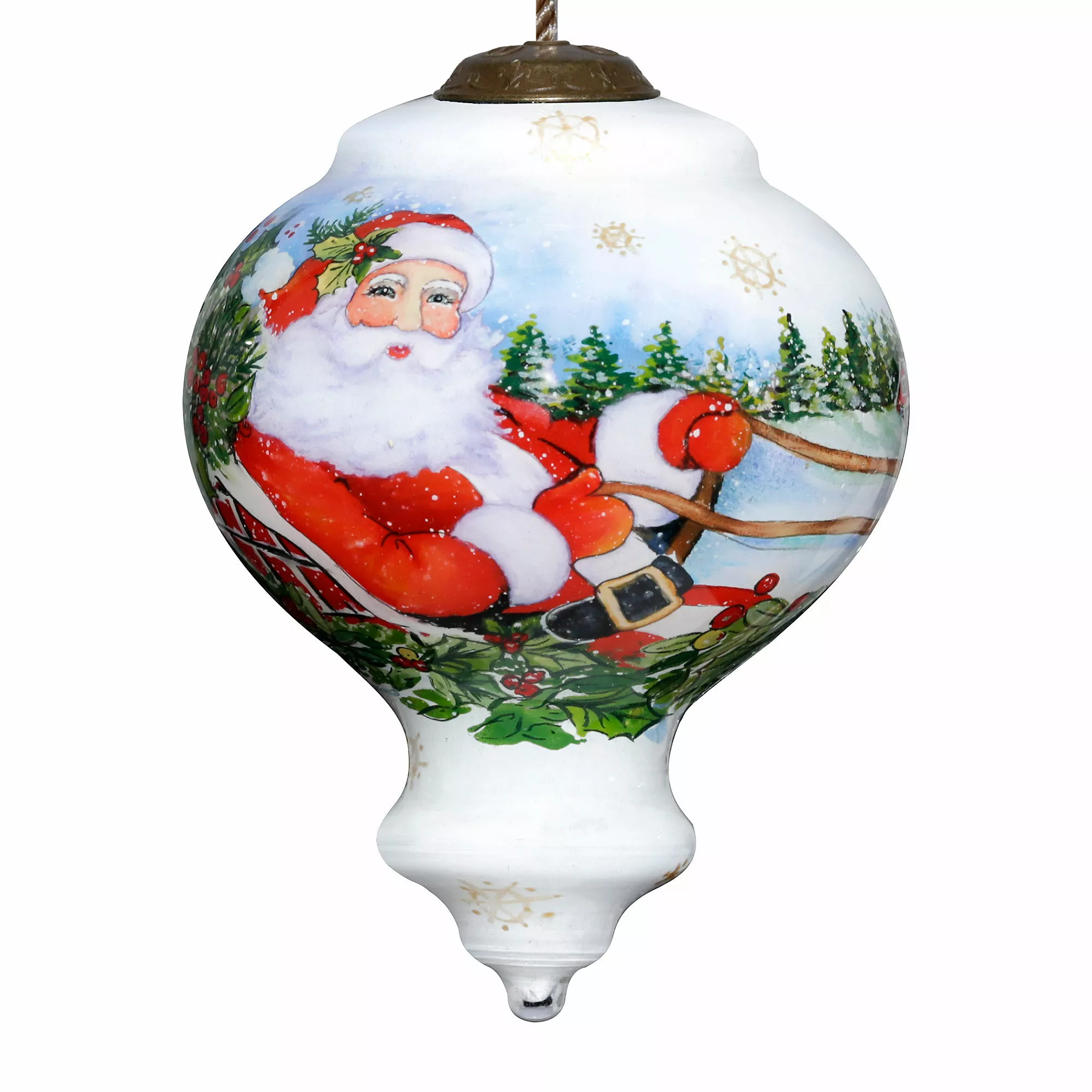 Inner Beauty Here Comes Santa Claus Christmas Ornament