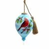Inner Beauty Cardinal On Branches Glass Ornament