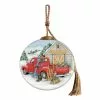Inner Beauty Ski Rentals Round Glass Ornament