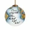 Inner Beauty Travel Globe Glass Ornament