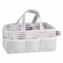 Trend Lab Dove Gray Chevron Storage Caddy