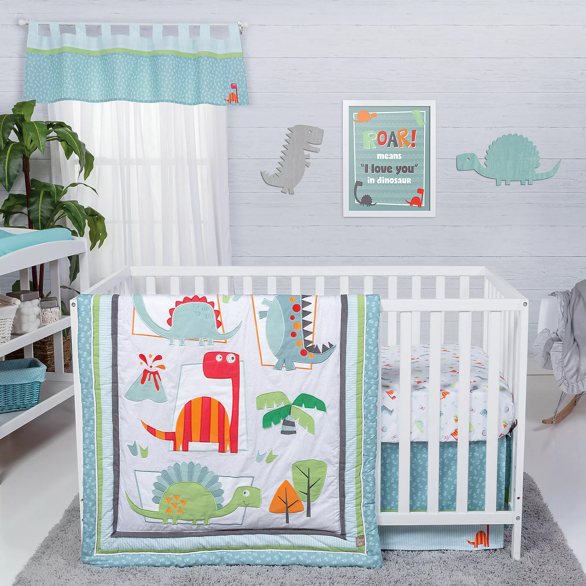 Trend Lab Dinosaur Roar 3 Piece Crib Bedding Set - Image 5