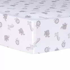 Trend Lab Safari Animals Cotton Fitted Crib Sheet