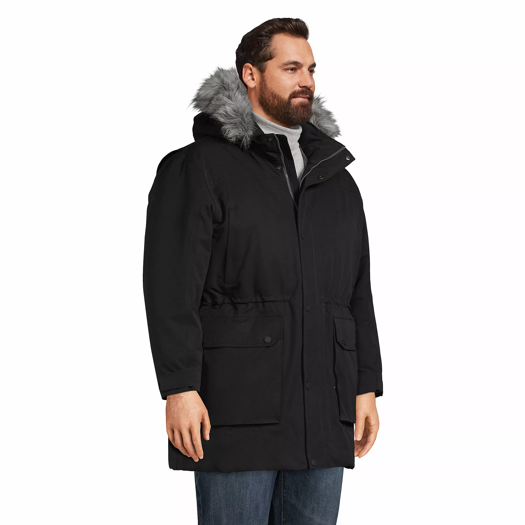 Lands' End Men's Big And Tall Expedition Down Waterproof Winter Parka - Image 3