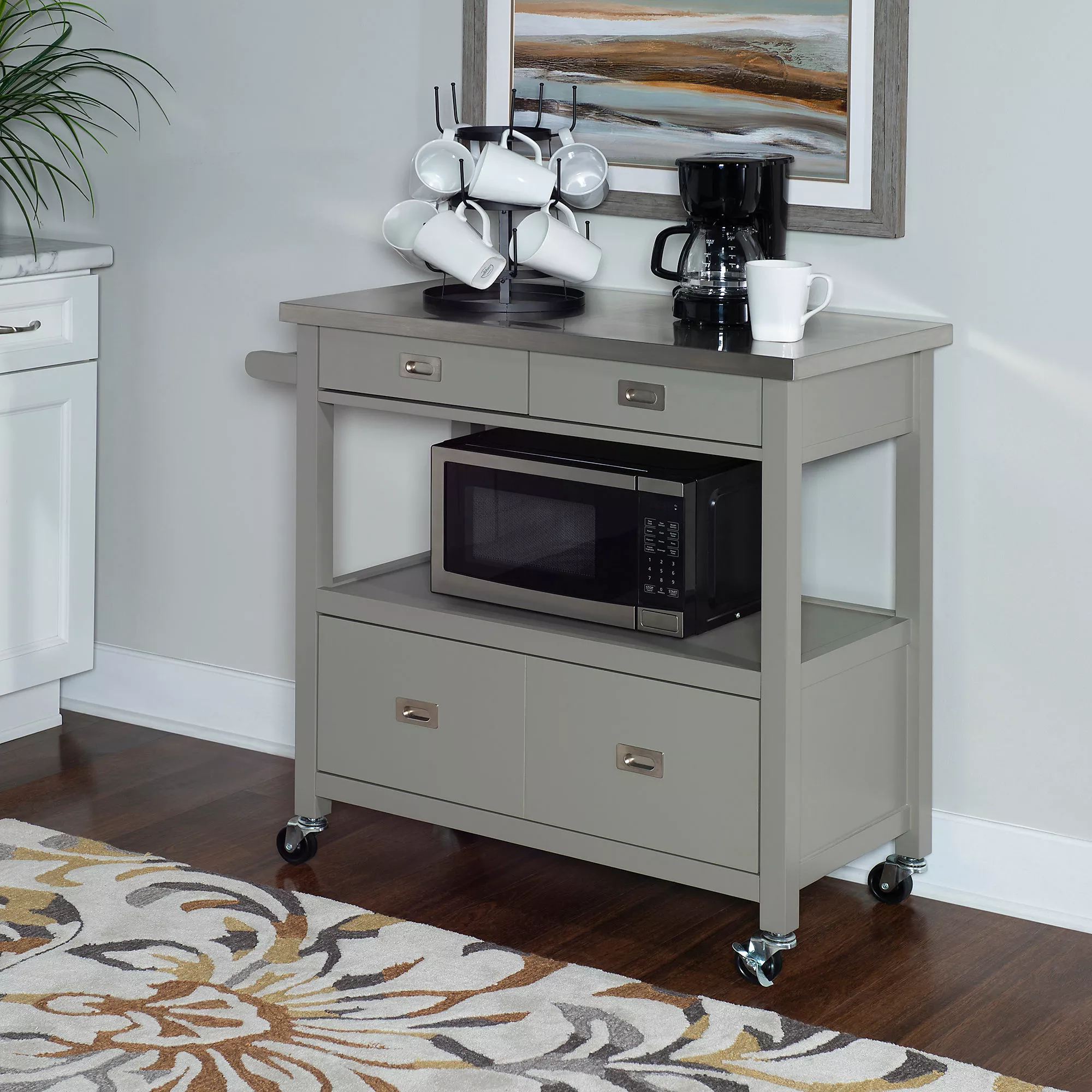 Linon Home Simsbury Kitchen Cart - Image 7