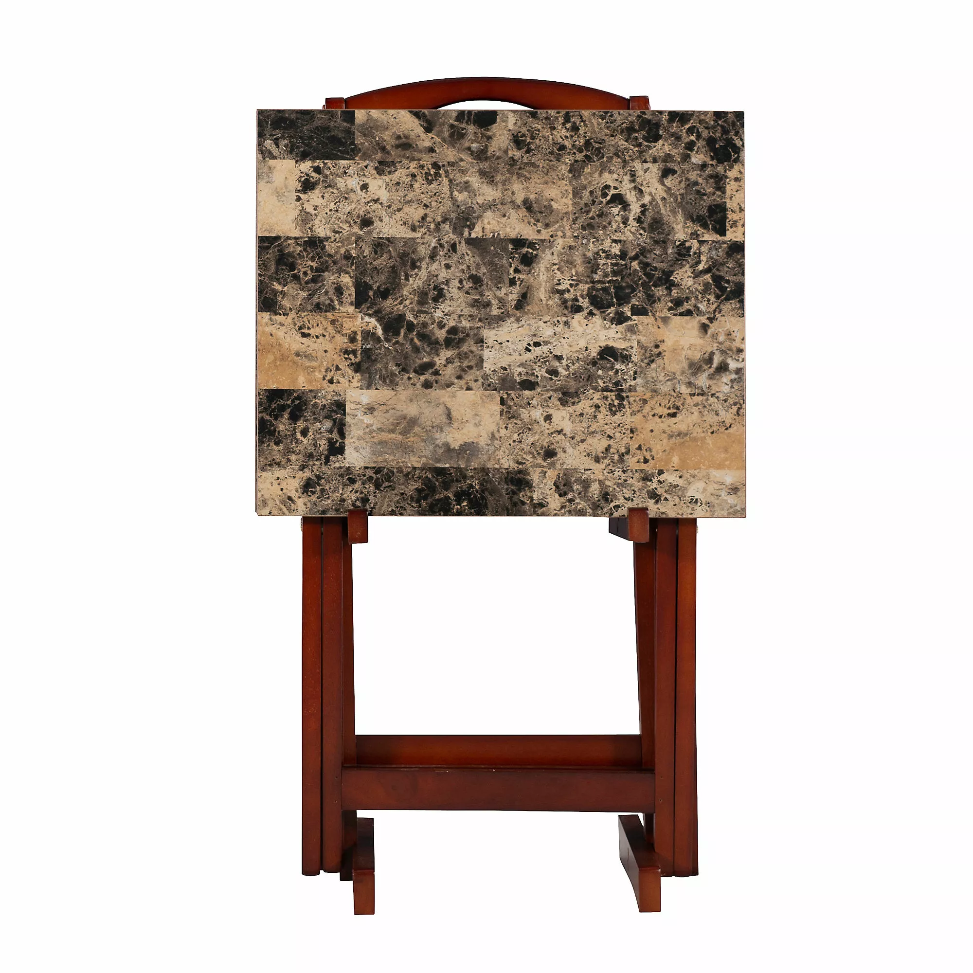 Linon Home Gourley Foldable TV Tray Table Set - Image 3